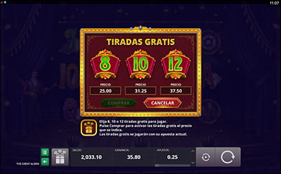 Función Caja de Bonificación en la slot The Great Albini.