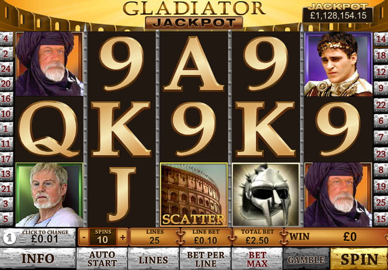 version de Gladiator con Jackpot