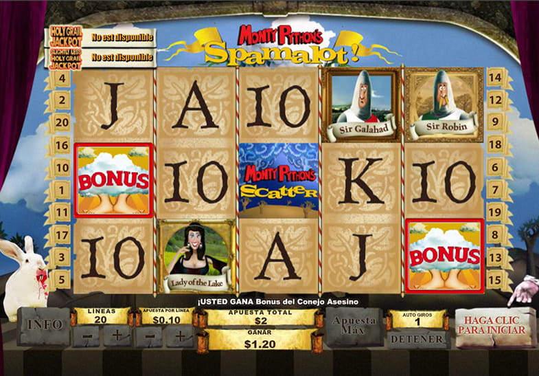 Monty Python's Spamalot Slot en modo Demo