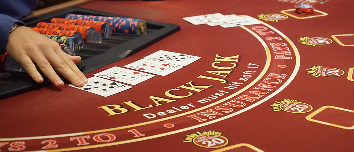 Dispocisión de los sectores en la mesa de blackjack.