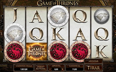 ganancia en Game of Thrones Slot