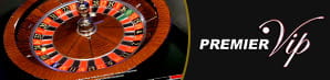 Ruleta Premier VIP con su panel de juego, su rueda y el tapete.