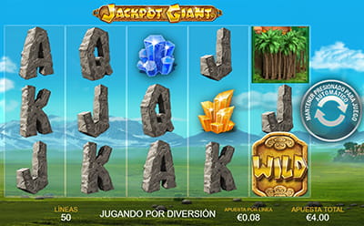 Panel de la versión móvil de la tragaperras Jackpot Giant