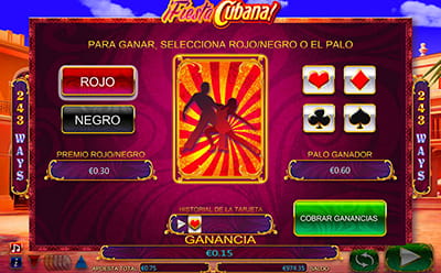 Función Juego de Riesgo en la tragaperras Fiesta Cubana.