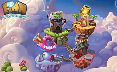 Los 4 juegos de tiradas gratis disponibles en la tragaperras Finn and the Swirly Spin.
