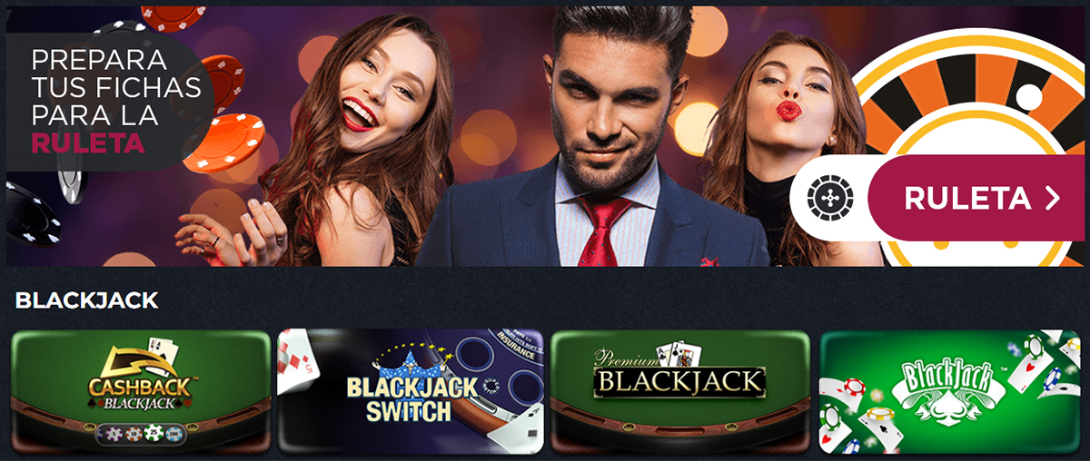 Ruleta, blackjack y otros juegos en el casino Enracha.
