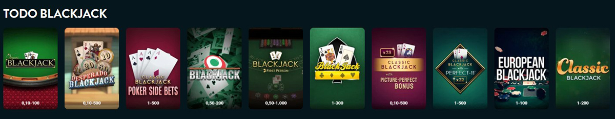Ruleta, blackjack y otros juegos en el casino Golden Bull.