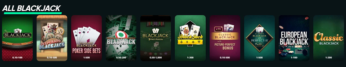 Ruleta, blackjack y otros juegos en el casino SpeedyBet.