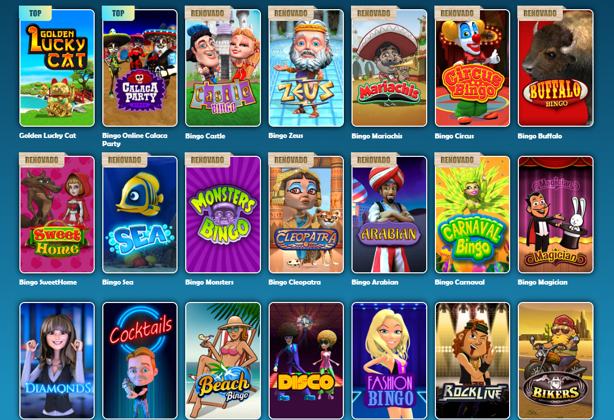Juegos de vídeobingo en el casino TodoSlots en España.