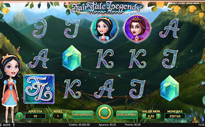 Panel de juego de la tragaperras Mirror Mirror dentro de Gran Madrid Casino Online.