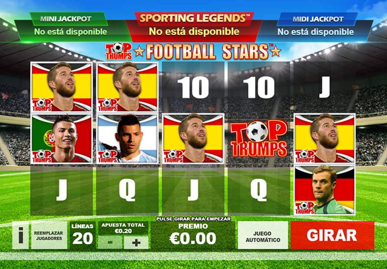La slot Top Trumps Football Stars Sporting Legends en versión demo para jugar gratis