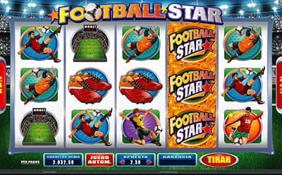 Panel de juego de la slot Football Star en Gran Madrid Casino Online.
