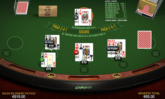 La mesa de Lucky Lucky Blackjack en Betsson Casino