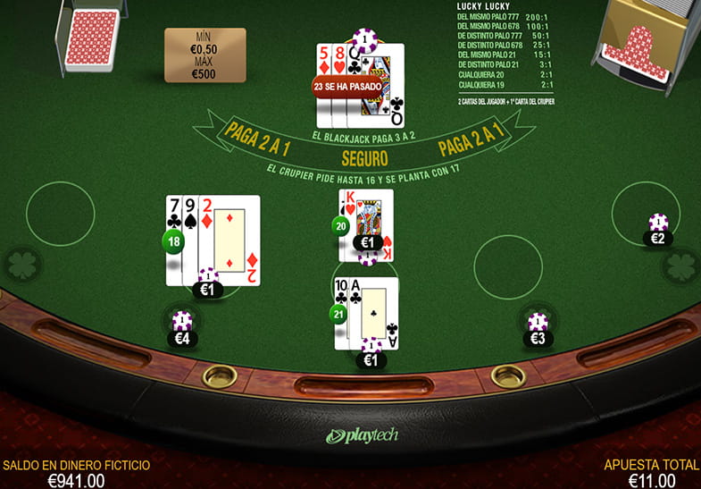 ¿Qué es el Lucky Lucky en blackjack