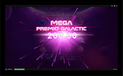 Premio alto en la tragaperras Galactic Streak