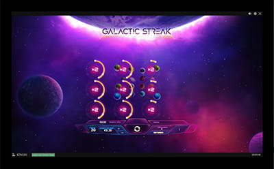 Multiplicadores de premio en función Orbit de la slot Galactic Streak