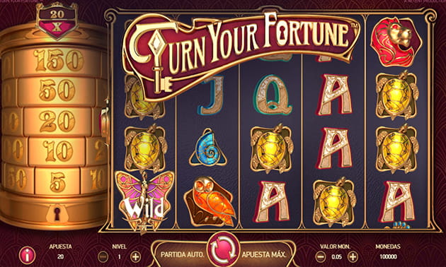 Pantalla inicial de la slot Turn Your Fortune