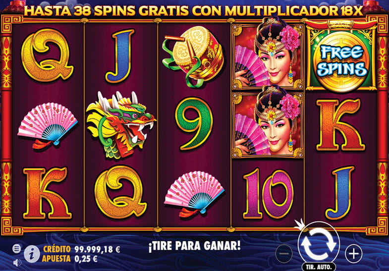 Captura de pantalla del juego de slot Peking Luck