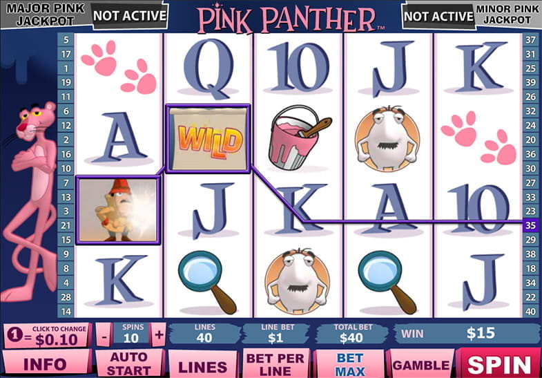 Pink Panther Tragaperras Gratis con Función de Bonificación