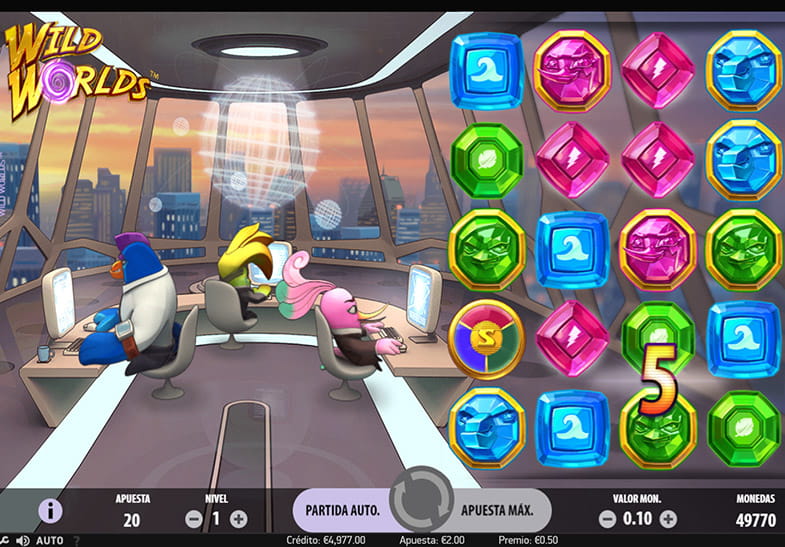 Pantalla de la slot Wild Worlds de NetEnt