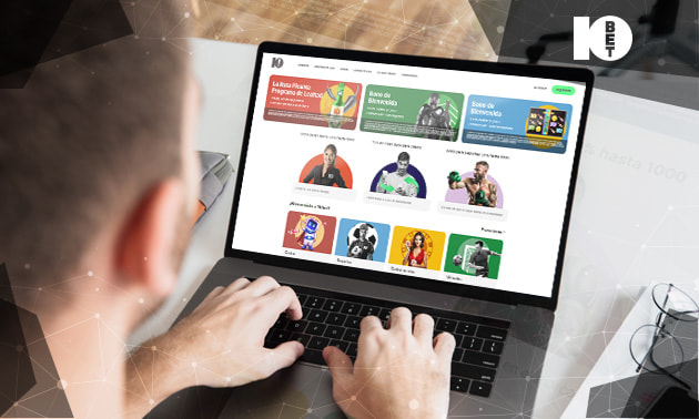 Casino online 10bet en una computadora de un jugador.