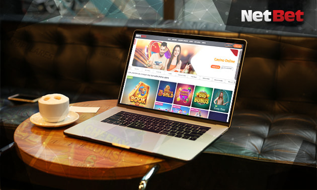 Casino online NetBet en una computadora de un jugador.