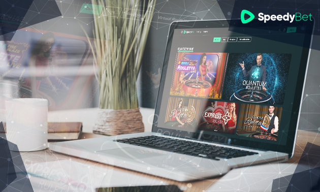 Una persona jugando en el casino online SpeedyBet.