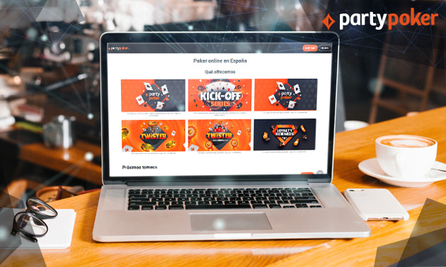 Una persona jugando en el PartyPoker.