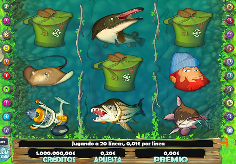 Versión demo de la tragaperras RF Big Catch de R. Franco.