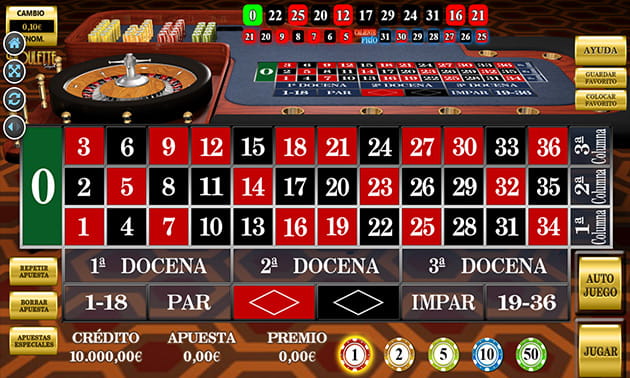 Mesa para jugar a la Ruleta Royale online.