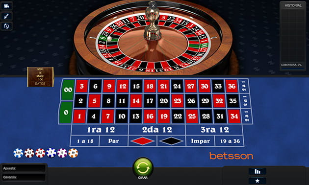 Ruleta con dinero ficticio