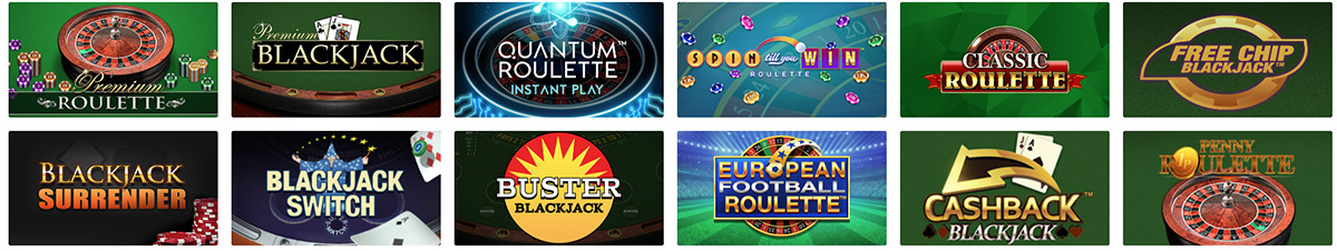 Ruleta, blackjack y otros juegos en Mansion Casino