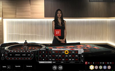 crupier de Ruleta Casiopea Francesa de Playtech