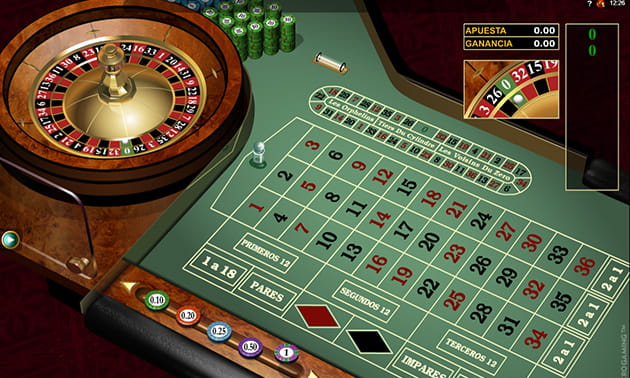 ruleta europea oro de Microgaming