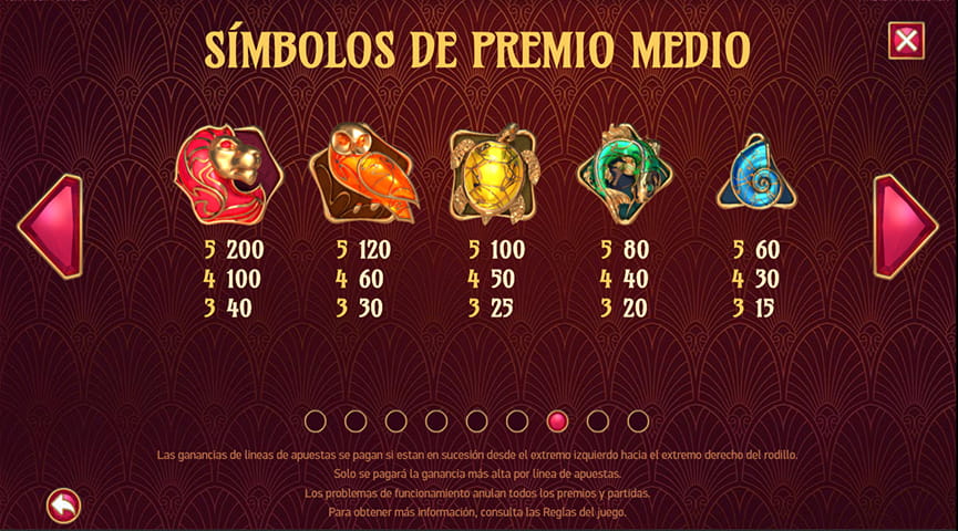 Símbolos de premio medio en la slot Turn Your Fortune