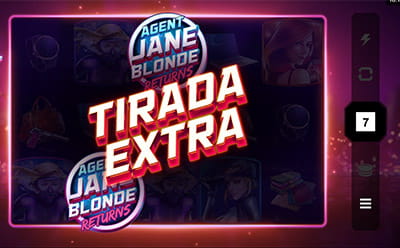 Dos logotipos del juego activan una tirada extra en la slot Agent Jane Blonde Returns