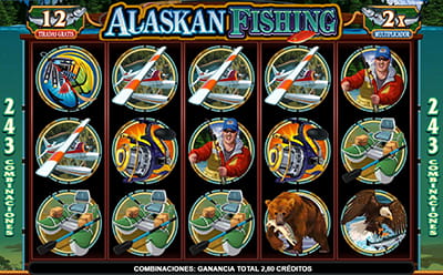 Juego de bonificación llamado de Alaskan Fishing slot de Microgaming.
