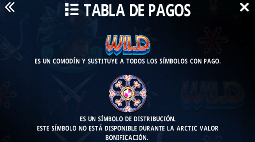 El símbolo comodín y el scatter en la tragaperras Arctic Valor.
