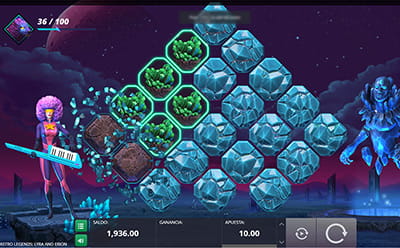 Tirada adicional sónica en la tragaperras Astro Legends Lyra and Erion de Microgaming.