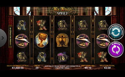 Versión móvil de la slot Da Vinci's Vault de Playtech