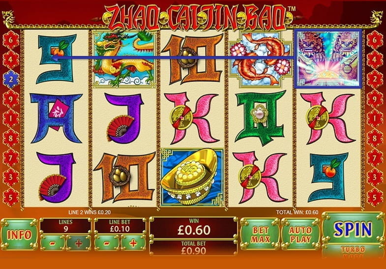 Captura de pantalla de un premio ganado en la slot Zhao Cai Jin Bao