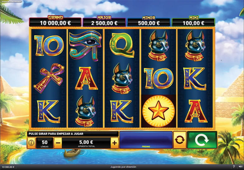 Panel de juego de Pharaoh´s Daughter de Playtech, tragaperras de temática egipcia
