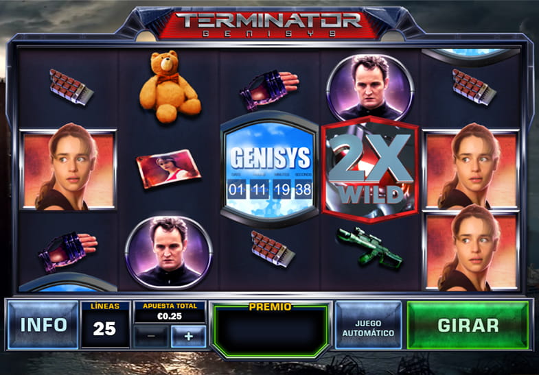 Versión de prueba gratis de la tragaperras Terminator Genisys, desarrollada por Playtech.