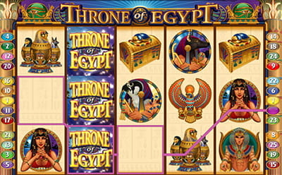 La slot Throne of Egypt de Microgaming en Betway