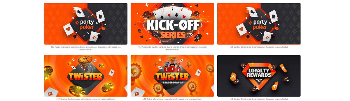 Daily Legends, Sit&Go, SPINS y otros torneos en PartyPoker.