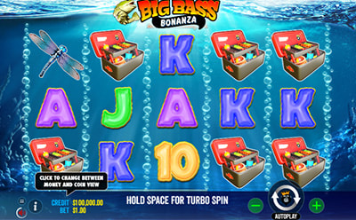 La tragamonedas online Big Bass Bonanza en el casino Novibet en México.
