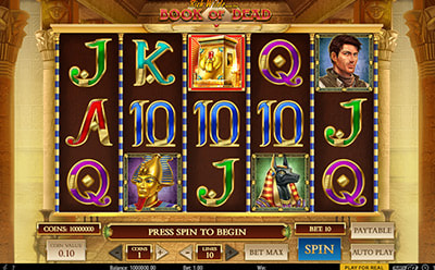 La tragamonedas online Book of Dead en el casino Betway en México.