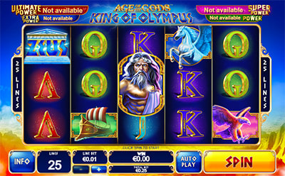 La tragamonedas online King of Olympus en el casino Codere en México.