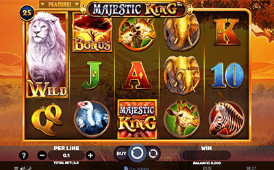 La tragaperras online Majestic King en el casino Winpot en México.