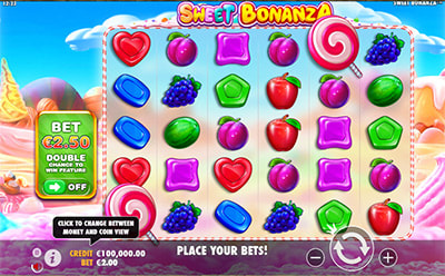 La tragamonedas online Sweet Bonanza en el casino 10bet en México.